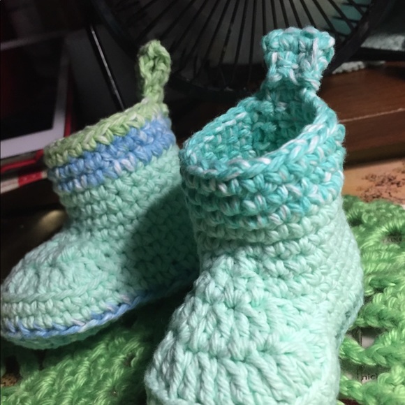 Crocheted Baby Booties - Picture 2 of 3